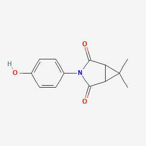 molecular formula C13H13NO3 B1400065 3-(4-Hydroxyphenyl)-6,6-dimethyl-3-azabicyclo[3.1.0]hexane-2,4-dione CAS No. 1415719-52-6