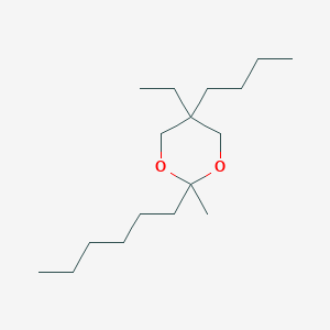 molecular formula C17H34O2 B14000664 5-Butyl-5-ethyl-2-hexyl-2-methyl-1,3-dioxane CAS No. 6414-25-1