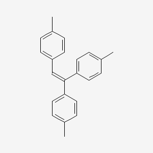 molecular formula C23H22 B14000680 Benzene, 1,1',1''-(1-ethenyl-2-ylidene)tris(4-methyl- CAS No. 6629-83-0