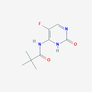 molecular formula C9H12FN3O2 B14000761 N-(5-fluoro-2-oxo-1H-pyrimidin-6-yl)-2,2-dimethylpropanamide CAS No. 2317-72-8