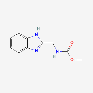 molecular formula C10H11N3O2 B14000768 methyl (1H-benzimidazol-2-ylmethyl)carbamate CAS No. 74126-99-1