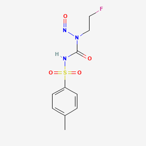 molecular formula C10H12FN3O4S B14000770 n-[(2-Fluoroethyl)(nitroso)carbamoyl]-4-methylbenzenesulfonamide CAS No. 33024-49-6