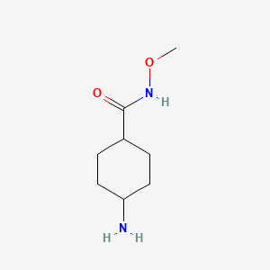 molecular formula C8H16N2O2 B1400080 trans 4-Amino-N-methoxycyclohexane-1-carboxamide CAS No. 1443624-03-0