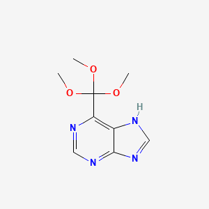 molecular formula C9H12N4O3 B14000815 6-(trimethoxymethyl)-7H-purine CAS No. 92985-80-3