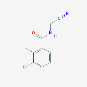 B1400087 3-bromo-N-(cyanomethyl)-2-methylbenzamide CAS No. 1491360-65-6