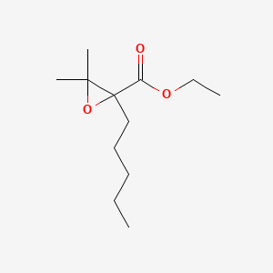 molecular formula C12H22O3 B14000918 Ethyl 3,3-dimethyl-2-pentyloxirane-2-carboxylate CAS No. 9003-47-8