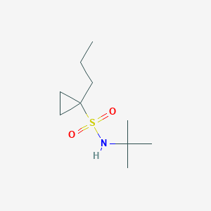 molecular formula C10H21NO2S B14000920 N-(1,1-Dimethylethyl)-1-propylcyclopropanesulfonamide CAS No. 681808-57-1