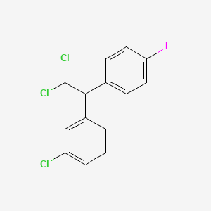 molecular formula C14H10Cl3I B14000936 1-Chloro-3-[2,2-dichloro-1-(4-iodophenyl)ethyl]benzene CAS No. 16608-70-1