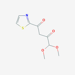 4,4-Dimethoxy-1-(1,3-thiazol-2-yl)butane-1,3-dione