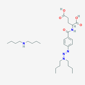 molecular formula C28H49N5O5 B14000955 N-butylbutan-1-amine;2-[[4-[(dibutylamino)diazenyl]benzoyl]amino]pentanedioic acid CAS No. 34136-27-1