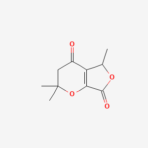 molecular formula C10H12O4 B14000963 2,2,5-Trimethyl-2H-furo(3,4-b)pyran-4,7(3H,5H)-dione CAS No. 1013-11-2