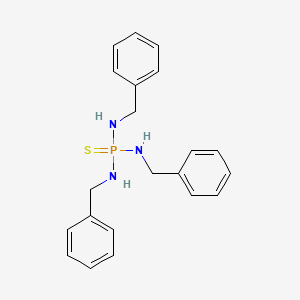 molecular formula C21H24N3PS B14000965 N,N',N''-tribenzylphosphorothioic triamide CAS No. 53820-05-6