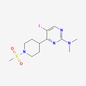[5-Iodo-4-(1-methanesulfonyl-piperidin-4-yl)-pyrimidin-2-yl]-dimethyl-amine