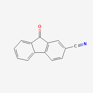 molecular formula C14H7NO B14001052 9-Oxo-9h-fluorene-2-carbonitrile CAS No. 3096-44-4
