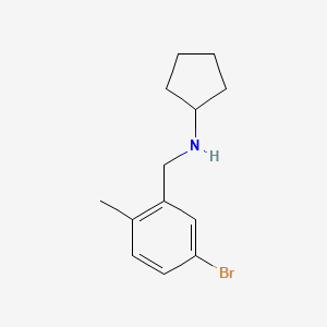 molecular formula C13H18BrN B1400107 N-[(5-bromo-2-methylphenyl)methyl]cyclopentanamine CAS No. 1515243-96-5
