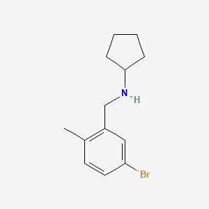 N-[(5-bromo-2-methylphenyl)methyl]cyclopentanamine