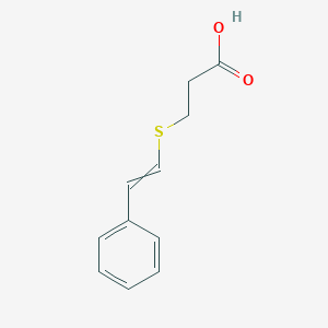 molecular formula C11H12O2S B14001096 3-(2-Phenylethenylsulfanyl)propanoic acid 