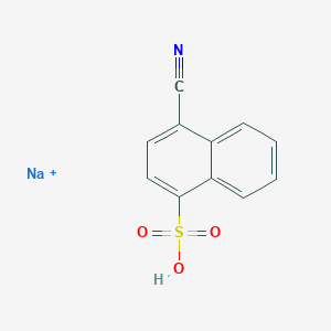 molecular formula C11H7NNaO3S+ B14001098 4-Cyanonaphthalene-1-sulfonic acid CAS No. 93113-63-4
