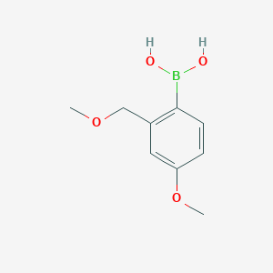 molecular formula C9H13BO4 B1400110 4-Methoxy-2-(methoxymethyl)phenylboronic acid CAS No. 1451392-22-5