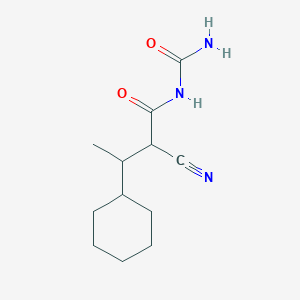 molecular formula C12H19N3O2 B14001106 n-Carbamoyl-2-cyano-3-cyclohexylbutanamide CAS No. 28811-75-8
