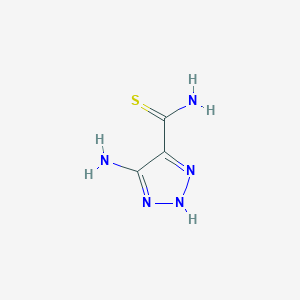 molecular formula C3H5N5S B14001135 5-amino-2H-triazole-4-carbothioamide CAS No. 20271-23-2