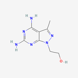 molecular formula C8H12N6O B14001143 2-(4,6-Diamino-3-methylpyrazolo[3,4-d]pyrimidin-1-yl)ethanol CAS No. 58791-65-4
