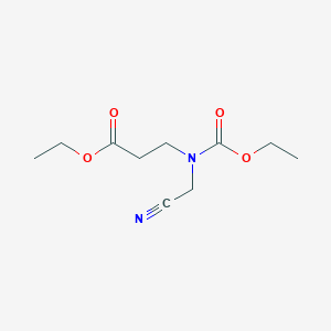 molecular formula C10H16N2O4 B14001191 Ethyl 3-[cyanomethyl(ethoxycarbonyl)amino]propanoate CAS No. 1438-40-0