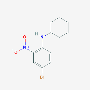 molecular formula C12H15BrN2O2 B14001219 4-bromo-N-cyclohexyl-2-nitroaniline CAS No. 87815-76-7