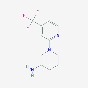 molecular formula C11H14F3N3 B1400123 1-(4-(Trifluoromethyl)pyridin-2-yl)piperidin-3-amine CAS No. 1513366-79-4