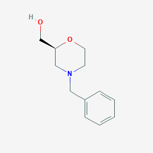 molecular formula C12H17NO2 B140013 (S)-(4-benzylmorpholin-2-yl)methanol CAS No. 132073-82-6
