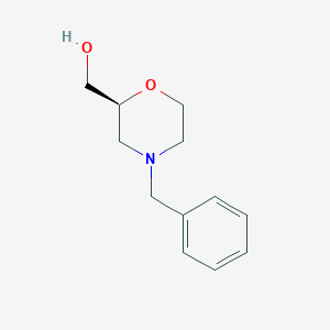 molecular formula C12H17NO2 B140013 (2S)-4-(Phenylmethyl)-2-morpholinemethanol CAS No. 132073-82-6