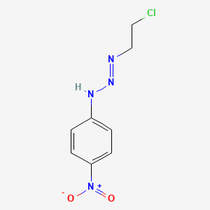 molecular formula C8H9ClN4O2 B14001309 N-(2-Chloroethyldiazenyl)-4-nitro-aniline CAS No. 78604-31-6