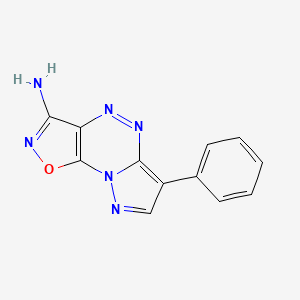 molecular formula C12H8N6O B1400133 6-Phenylisoxazolo[5,4-e]pyrazolo[5,1-c][1,2,4]triazin-3-amine CAS No. 1374509-55-3