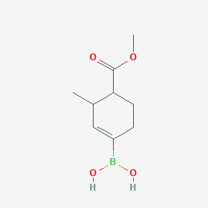 molecular formula C9H15BO4 B14001333 (4-(Methoxycarbonyl)-3-methylcyclohex-1-en-1-yl)boronic acid 