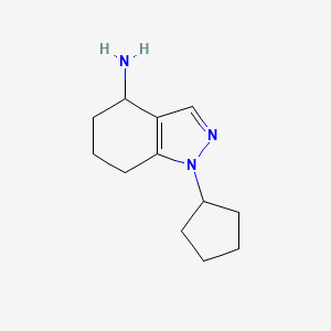 molecular formula C12H19N3 B1400137 1-Cyclopentyl-4,5,6,7-tetrahydro-1H-indazol-4-amine CAS No. 1484115-68-5