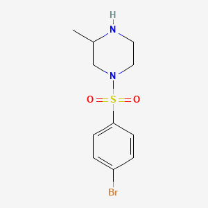 molecular formula C11H15BrN2O2S B1400141 1-(4-Bromobenzenesulfonyl)-3-methylpiperazine CAS No. 1838000-66-0