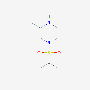 molecular formula C8H18N2O2S B1400142 3-Methyl-1-(propane-2-sulfonyl)piperazine CAS No. 1481978-91-9