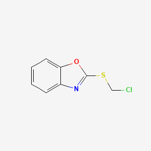 molecular formula C8H6ClNOS B14001422 2-[(Chloromethyl)sulfanyl]-1,3-benzoxazole CAS No. 37118-31-3