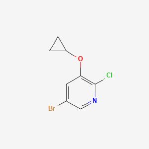molecular formula C8H7BrClNO B14001424 5-Bromo-2-chloro-3-cyclopropoxypyridine 