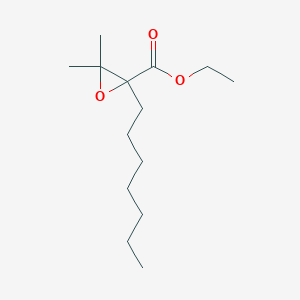 molecular formula C14H26O3 B14001441 Ethyl 2-heptyl-3,3-dimethyloxirane-2-carboxylate CAS No. 5445-42-1