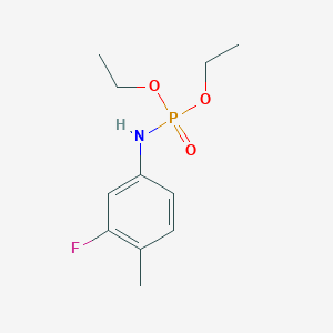 molecular formula C11H17FNO3P B14001448 Diethyl(3-fluoro-4-methylphenyl)phosphoramidate CAS No. 2023-93-0