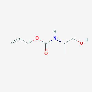 molecular formula C7H13NO3 B1400145 S-(2-Hydroxy-1-methylethyl)-carbamic acid allyl ester CAS No. 1567958-79-5