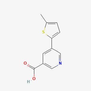 molecular formula C11H9NO2S B1400150 5-(5-Methylthiophen-2-yl)pyridine-3-carboxylic acid CAS No. 1478685-06-1