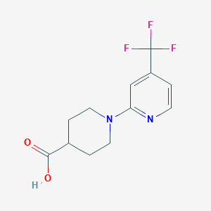 molecular formula C12H13F3N2O2 B1400152 1-[4-(Trifluoromethyl)pyridin-2-yl]piperidine-4-carboxylic acid CAS No. 1256792-04-7