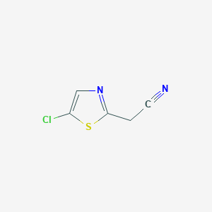 molecular formula C5H3ClN2S B1400153 2-(5-Chloro-1,3-thiazol-2-YL)acetonitrile CAS No. 1289083-12-0