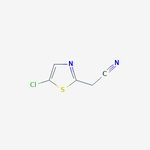 molecular formula C5H3ClN2S B1400153 2-(5-Chlorothiazol-2-YL)acetonitrile CAS No. 1289083-12-0