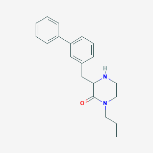 molecular formula C20H24N2O B1400160 3-[(3-Phenylphenyl)methyl]-1-propylpiperazin-2-one CAS No. 1361111-20-7