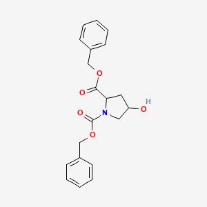 molecular formula C20H21NO5 B14001600 N-carbobenzyloxy-hydroxyproline, benzyl ester 