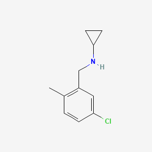 molecular formula C11H14ClN B1400162 N-[(5-chloro-2-methylphenyl)methyl]cyclopropanamine CAS No. 1229246-30-3