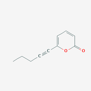 molecular formula C10H10O2 B14001675 6-(Pent-1-yn-1-yl)-2h-pyran-2-one CAS No. 24203-77-8